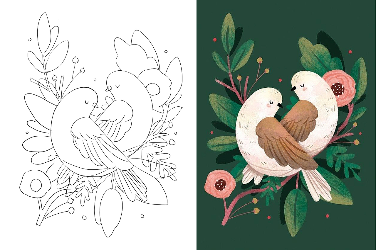 3.28插画临摹（图ZMTUyNjQyODE2） - 创作习作 - 站酷设计师李是谁啊原创素材 - 站酷ZCOOL