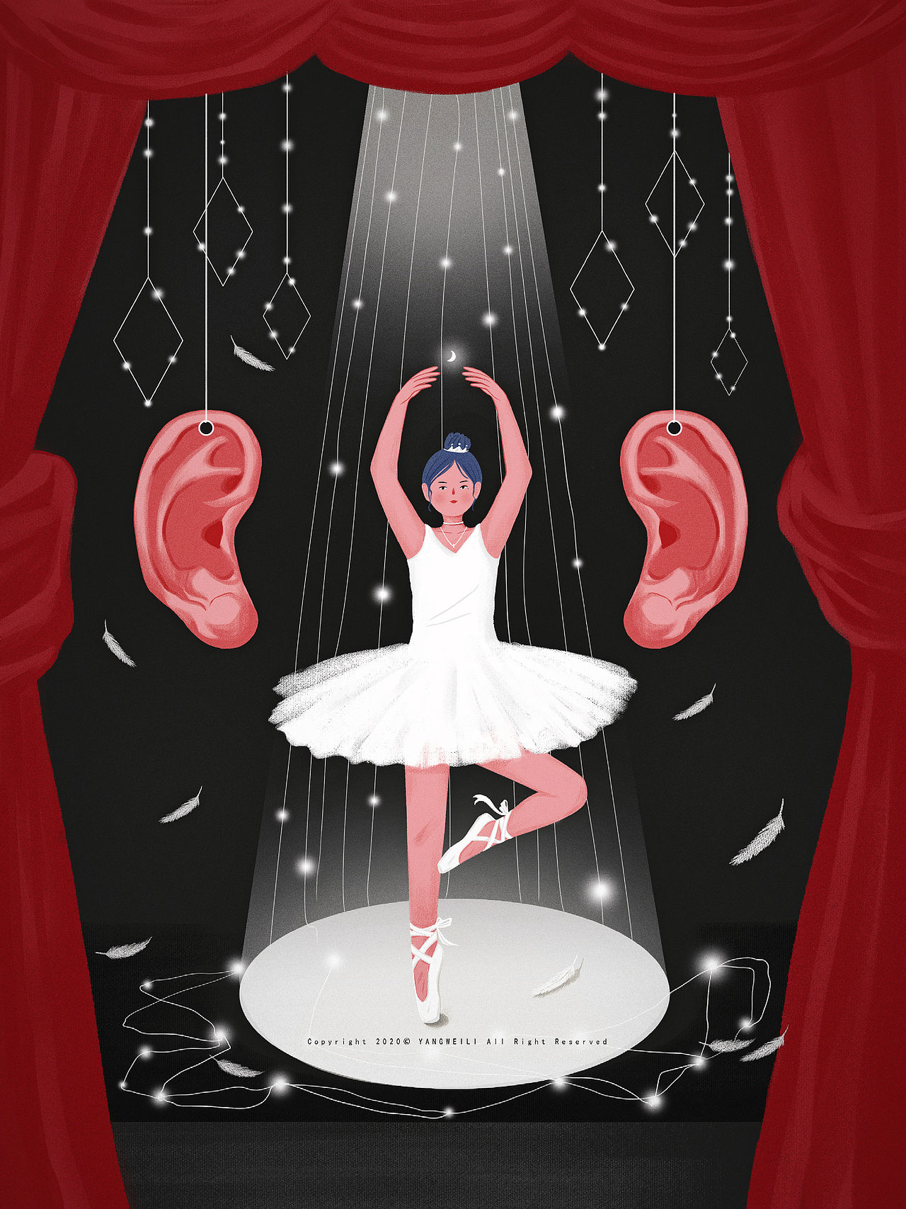 芭蕾舞者在舞台上翩翩起舞,伴随着美妙的旋律,享受着片刻的美好