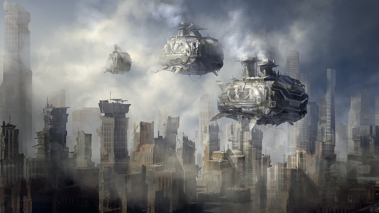 末日城市|插画|游戏原画|立秋君_原创作品-站酷zcool