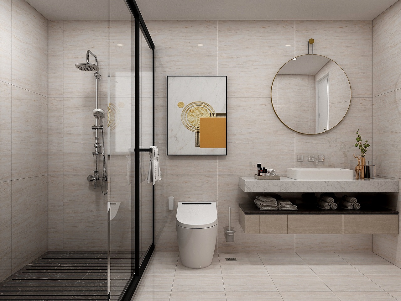 卫生间瓷砖造型设计