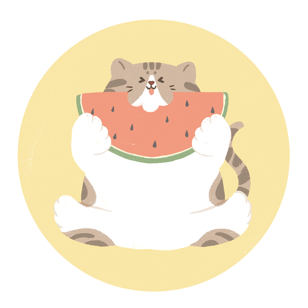 土肥圆 /猫咪插画/第一波（图ZMjQ5NzM0ODQ4） - 创作习作 - 站酷设计师沉清Evechan原创素材 - 站酷ZCOOL