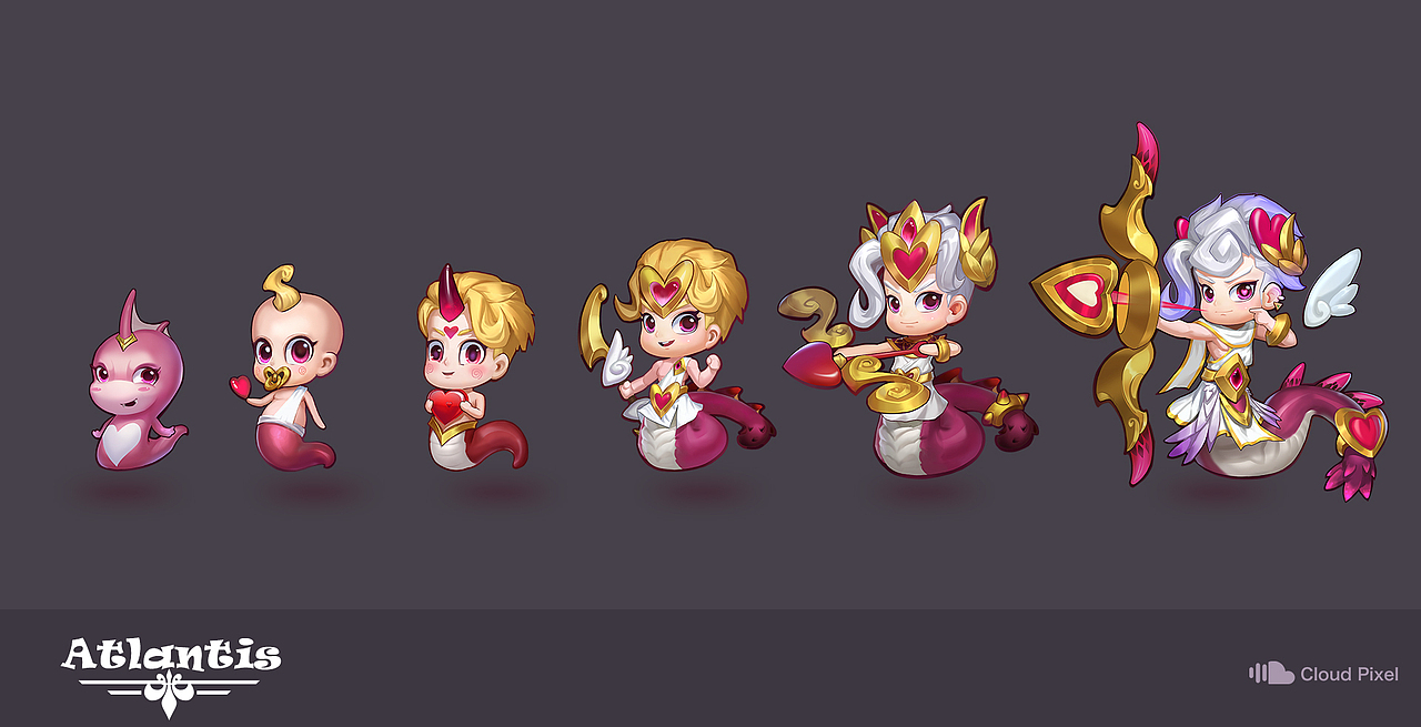 atlantis mermaid（图ZMjE1NjAzMDE2） - 游戏原画 - 站酷设计师CloudPixel原创素材 - 站酷ZCOOL