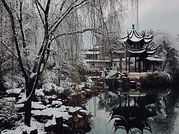 杭州西溪濕地-冬日雪景