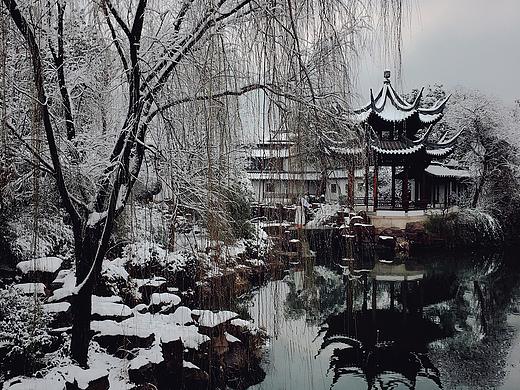 杭州西溪湿地-冬日雪景