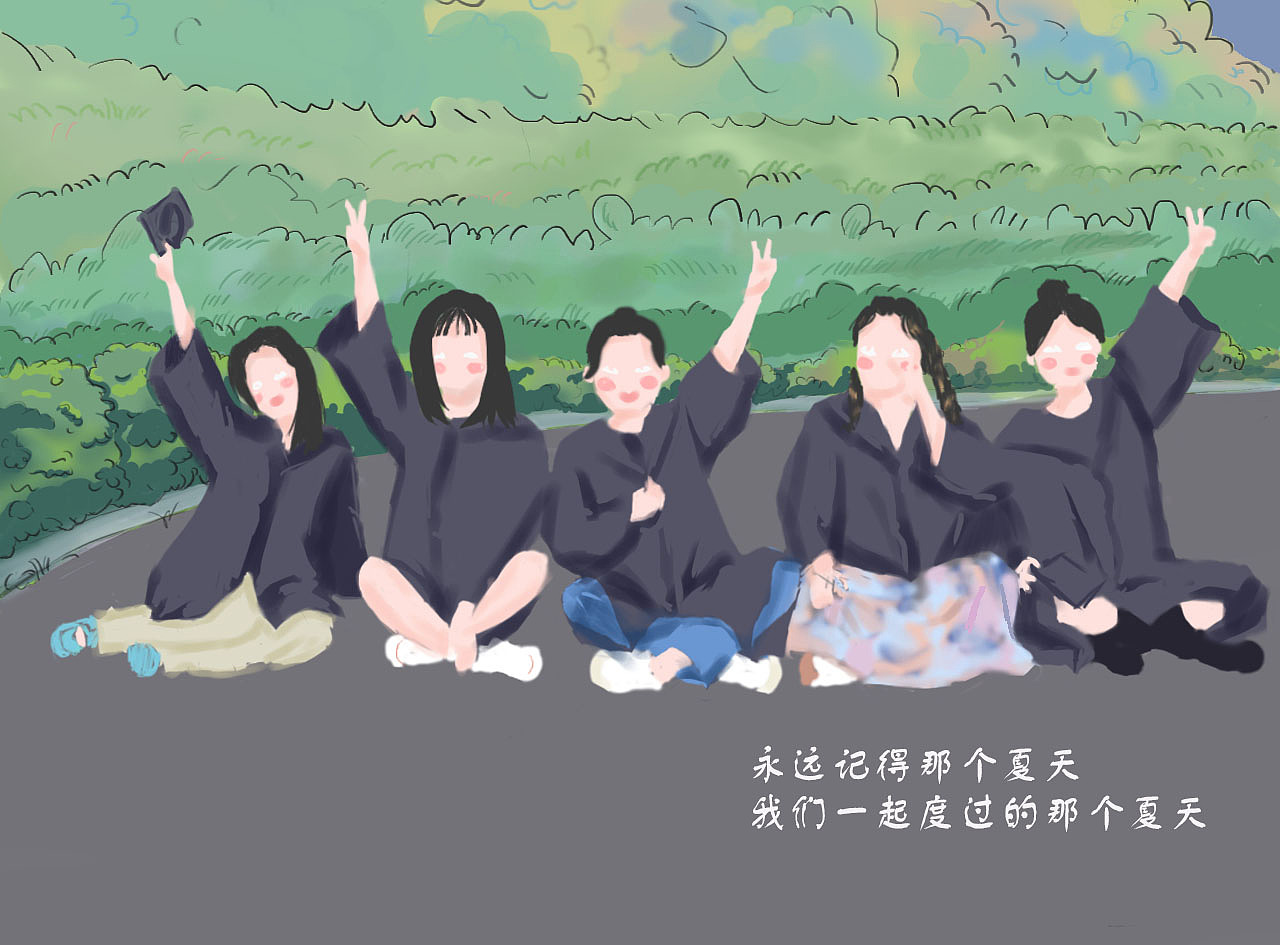 永远的夏天（图ZMjY1ODg3MjA0） - 单幅漫画 - 站酷设计师爱画画的米姜原创素材 - 站酷ZCOOL