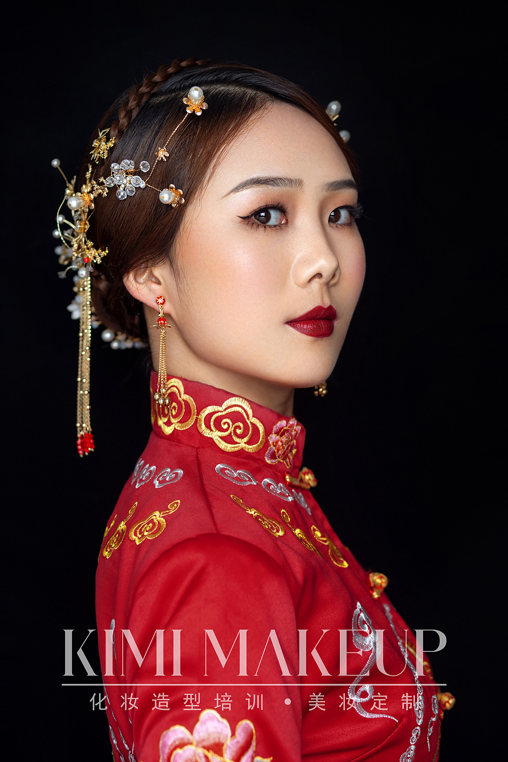 雪白头纱下的仙美新娘造型……时尚灵动新娘造型复古中式旗袍造型