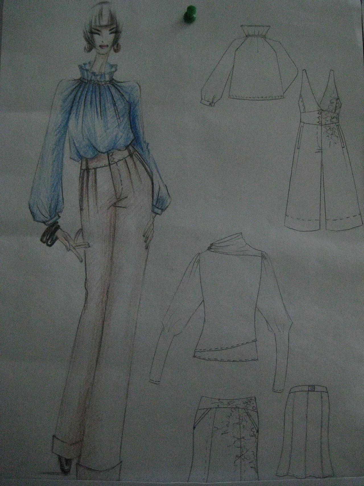 0分享收藏手稿-系列线稿电脑款式图男装-印花t恤珠宝设计手稿珠宝设计