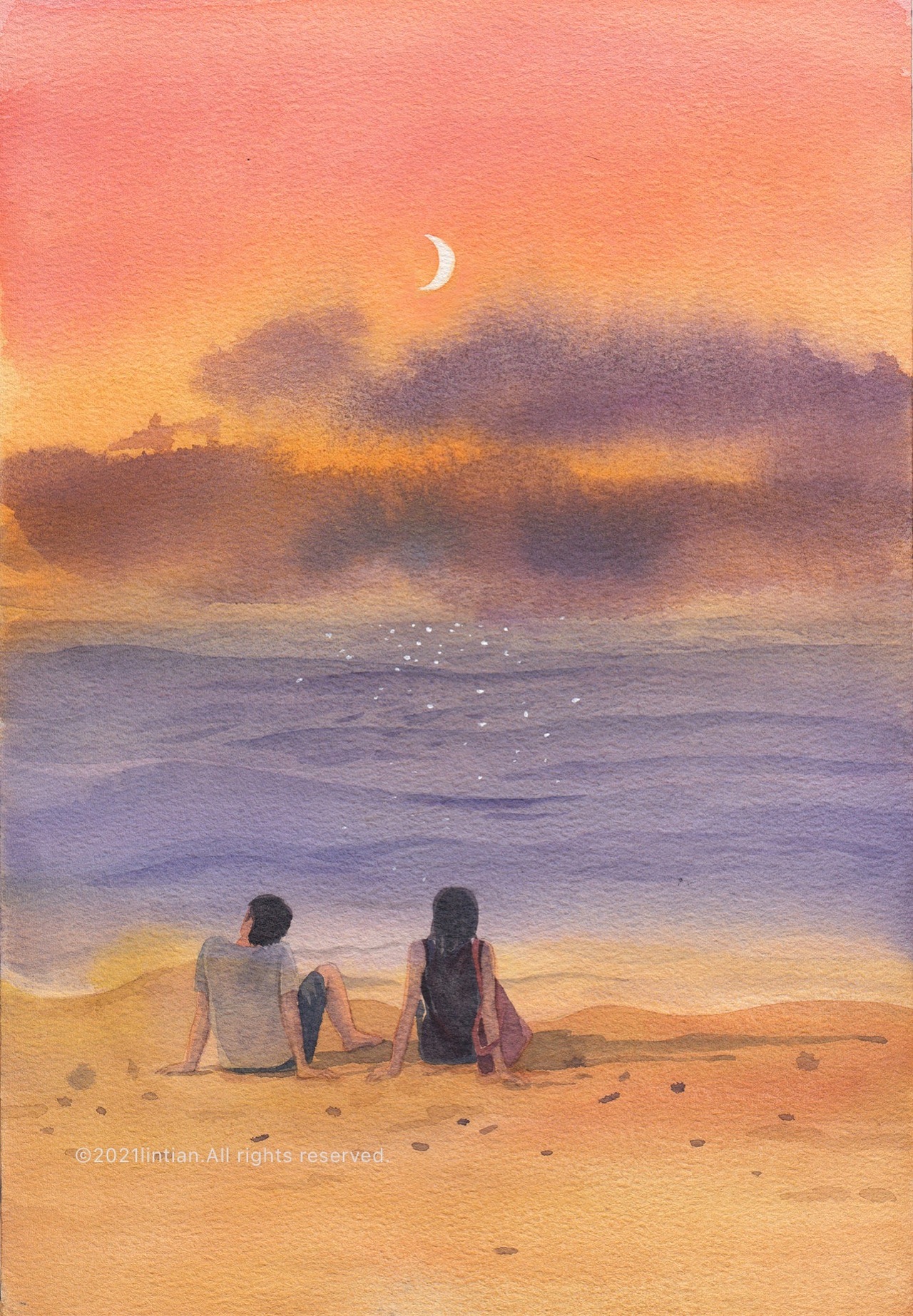 水彩插画｜秋天是会发光的金色（图ZMjczODkzNDc2） - 创作习作 - 站酷设计师林田lisa原创素材 - 站酷ZCOOL