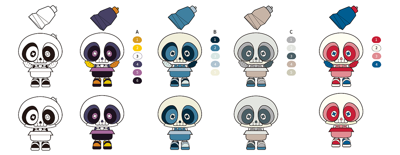 小骷髏IP形象（圖ZMjkyMzc5NjQw） - IP形象 - 站酷設(shè)計(jì)師霜糖兔司原創(chuàng)素材 - 站酷ZCOOL