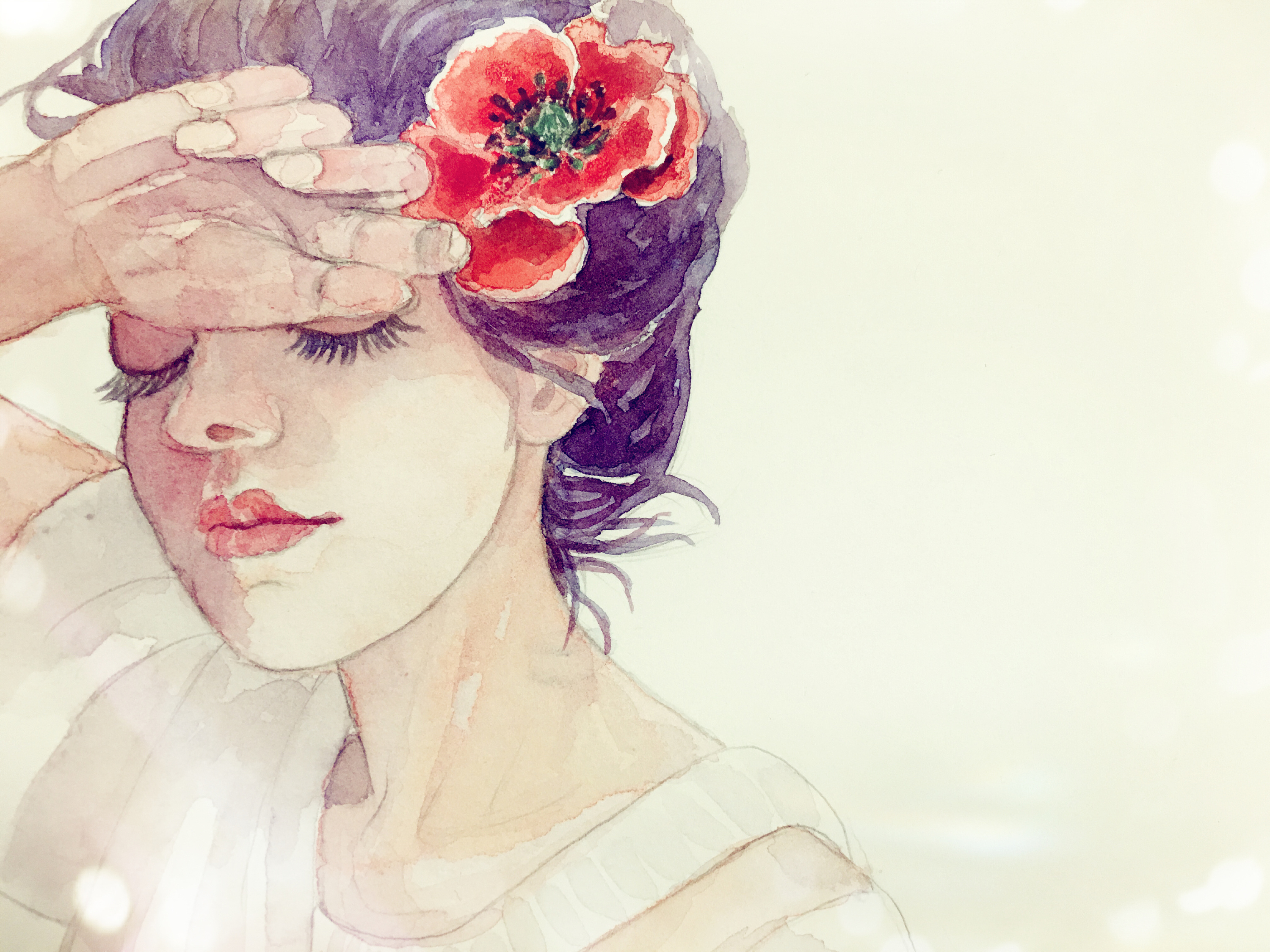 水彩人物插画练习