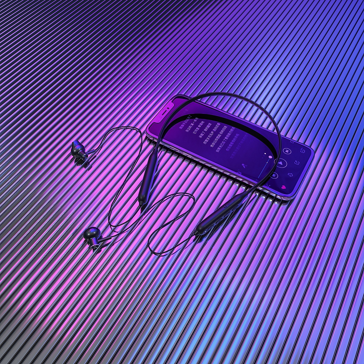 OCtane渲染器渲染,蓝牙运动无线耳机