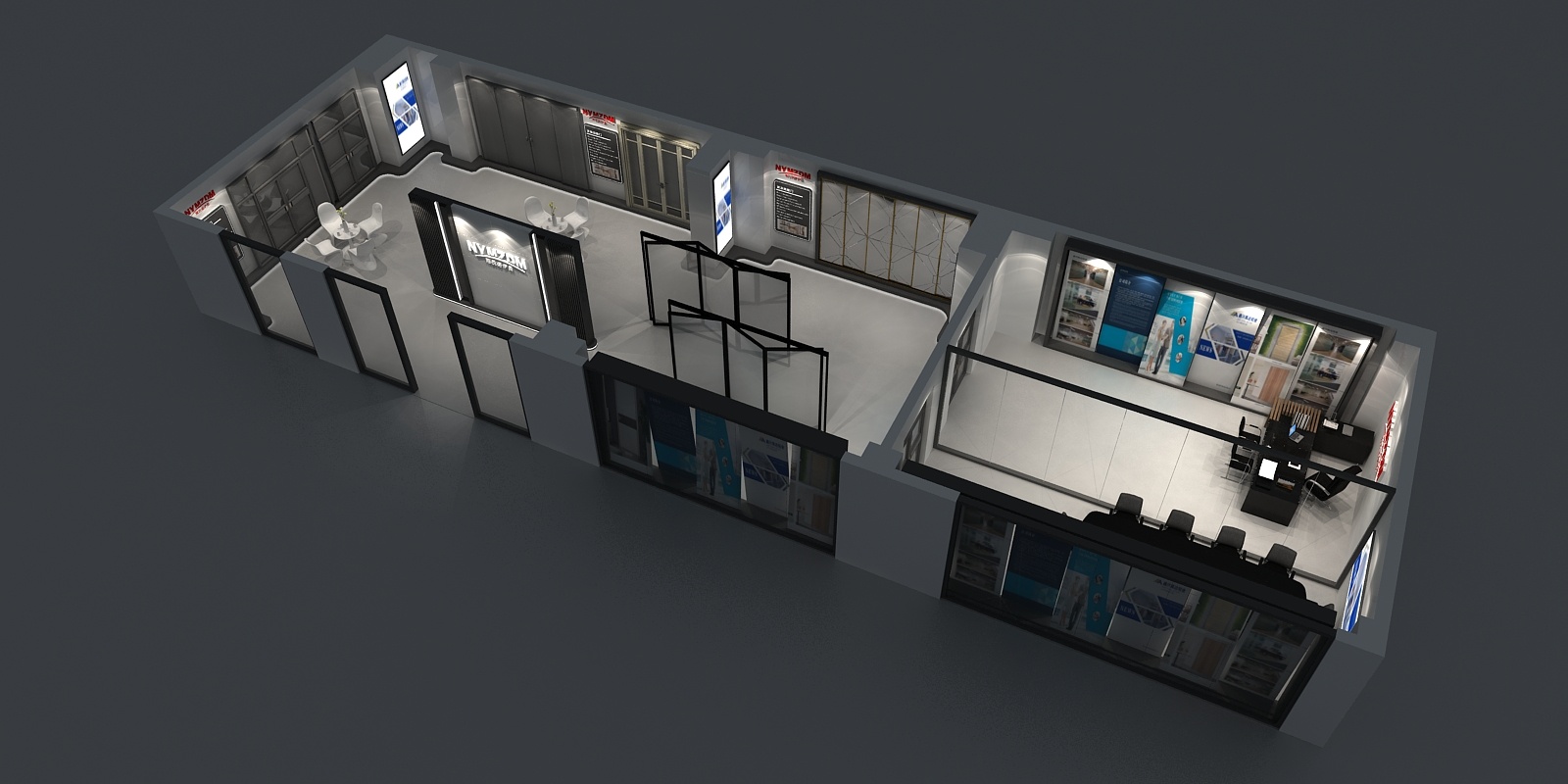 门业展厅效果图设计 3d效果图设计