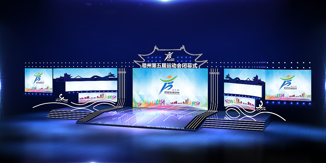 运动会闭幕式舞美效果图设计|三维|其他三维|思海设计 - 原创作品