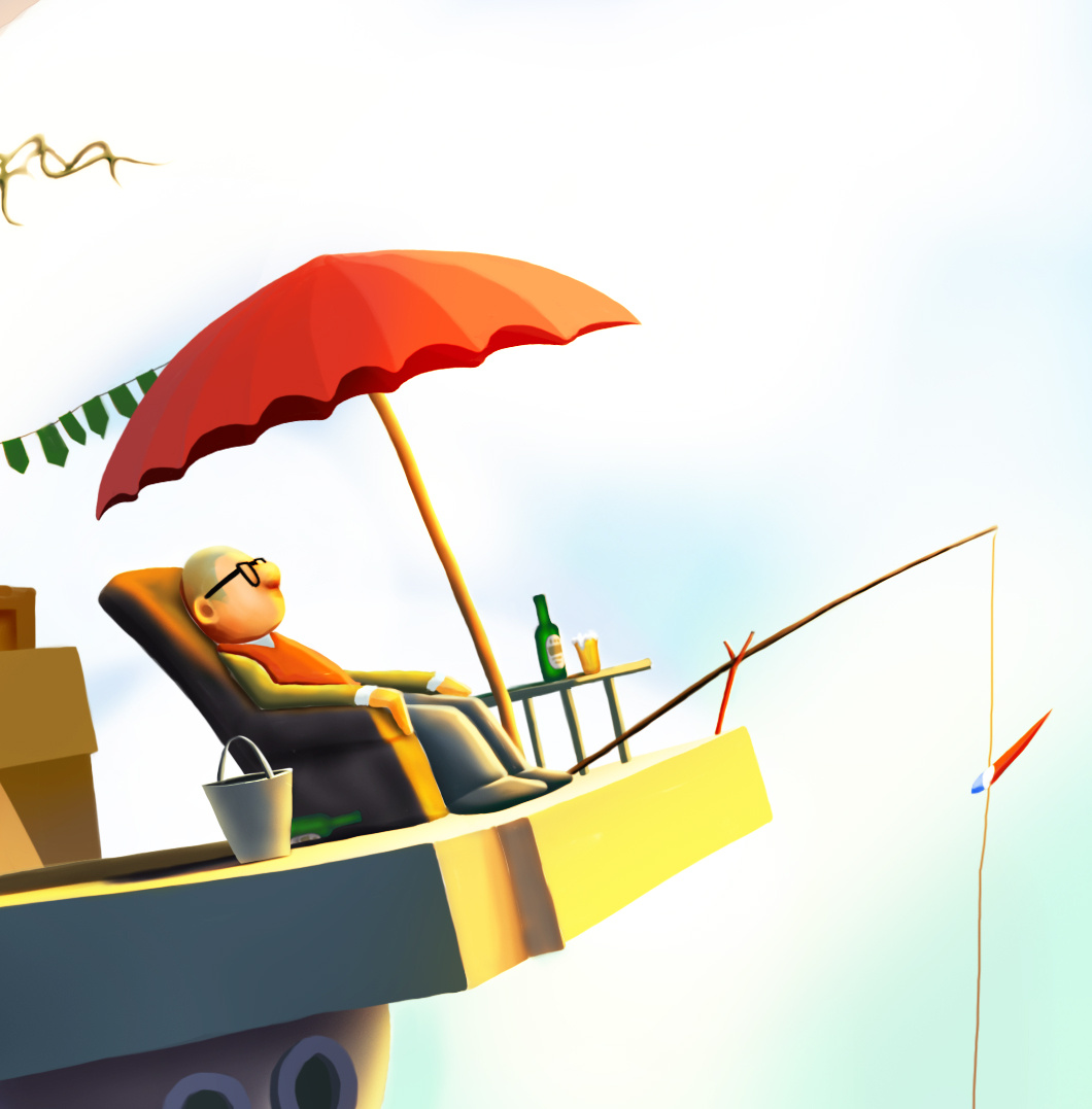 钓鱼记|插画|儿童插画|微笑先森 - 原创作品 - 站酷 (zcool)