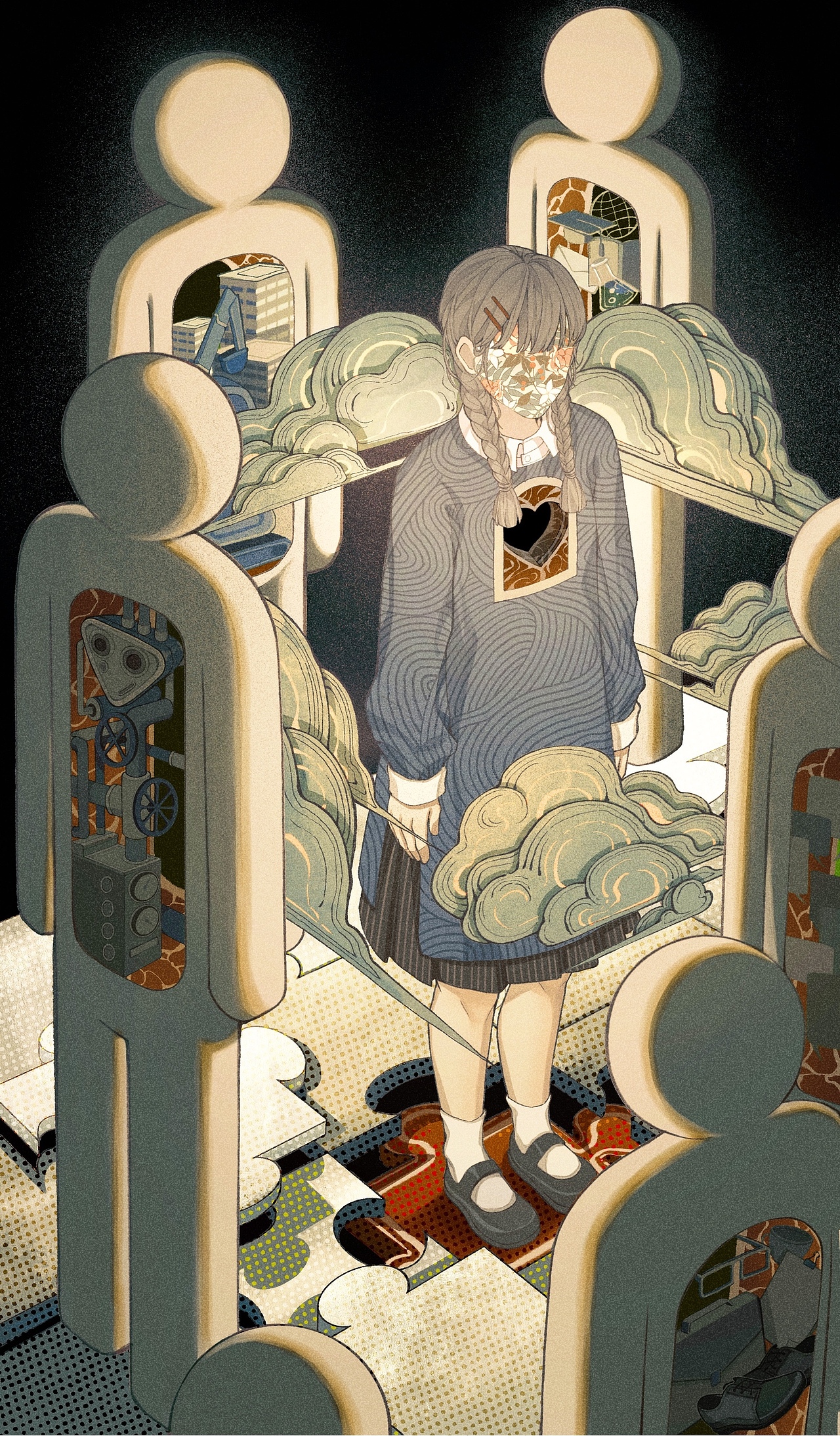 隔阂-Estrangement（图ZMzEwNjQ3NjU2） - 商业插画 - 站酷设计师诗人冠桂环原创素材 - 站酷ZCOOL