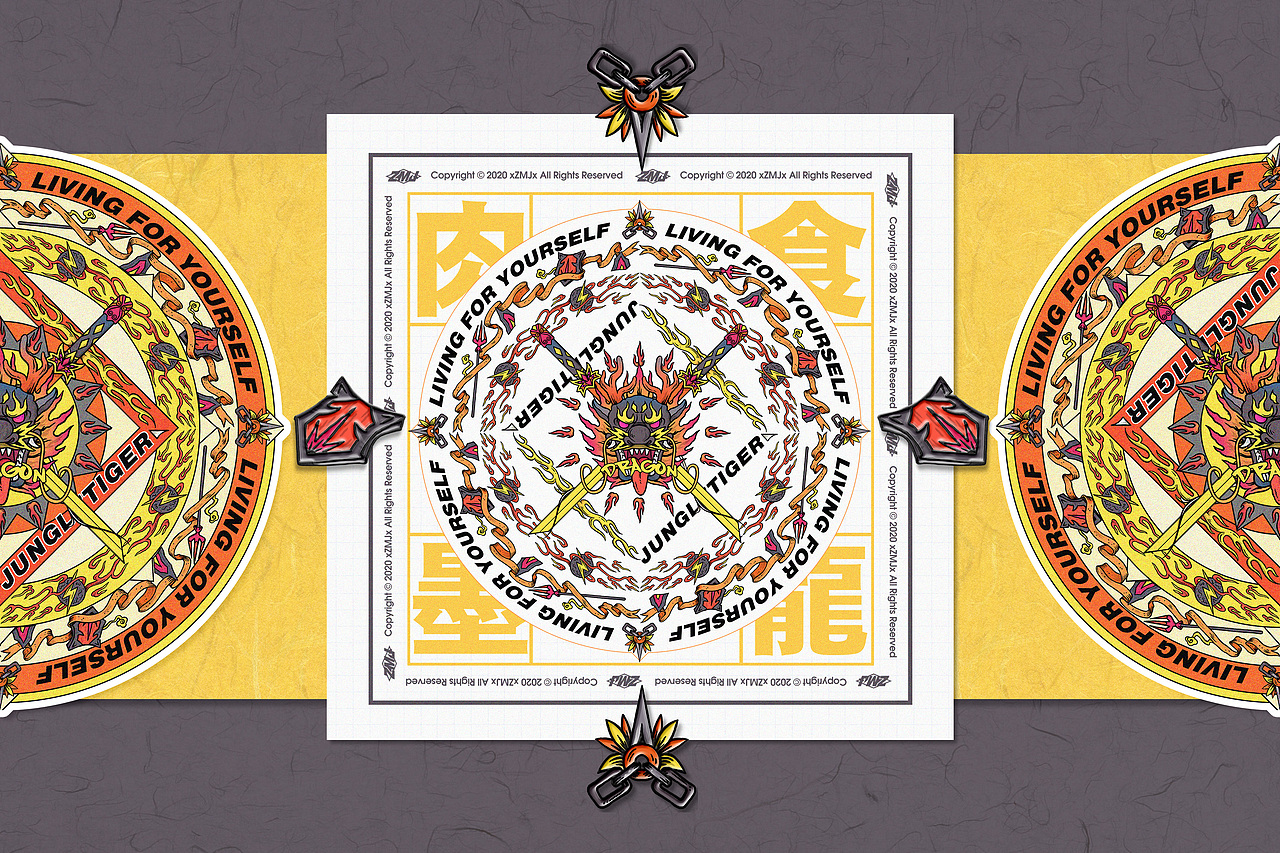 >肉食动物（图ZMjIxMDg3MDU2） - 新锐潮流插画 - 站酷设计师x芝麻匠x原创素材 - 站酷ZCOOL