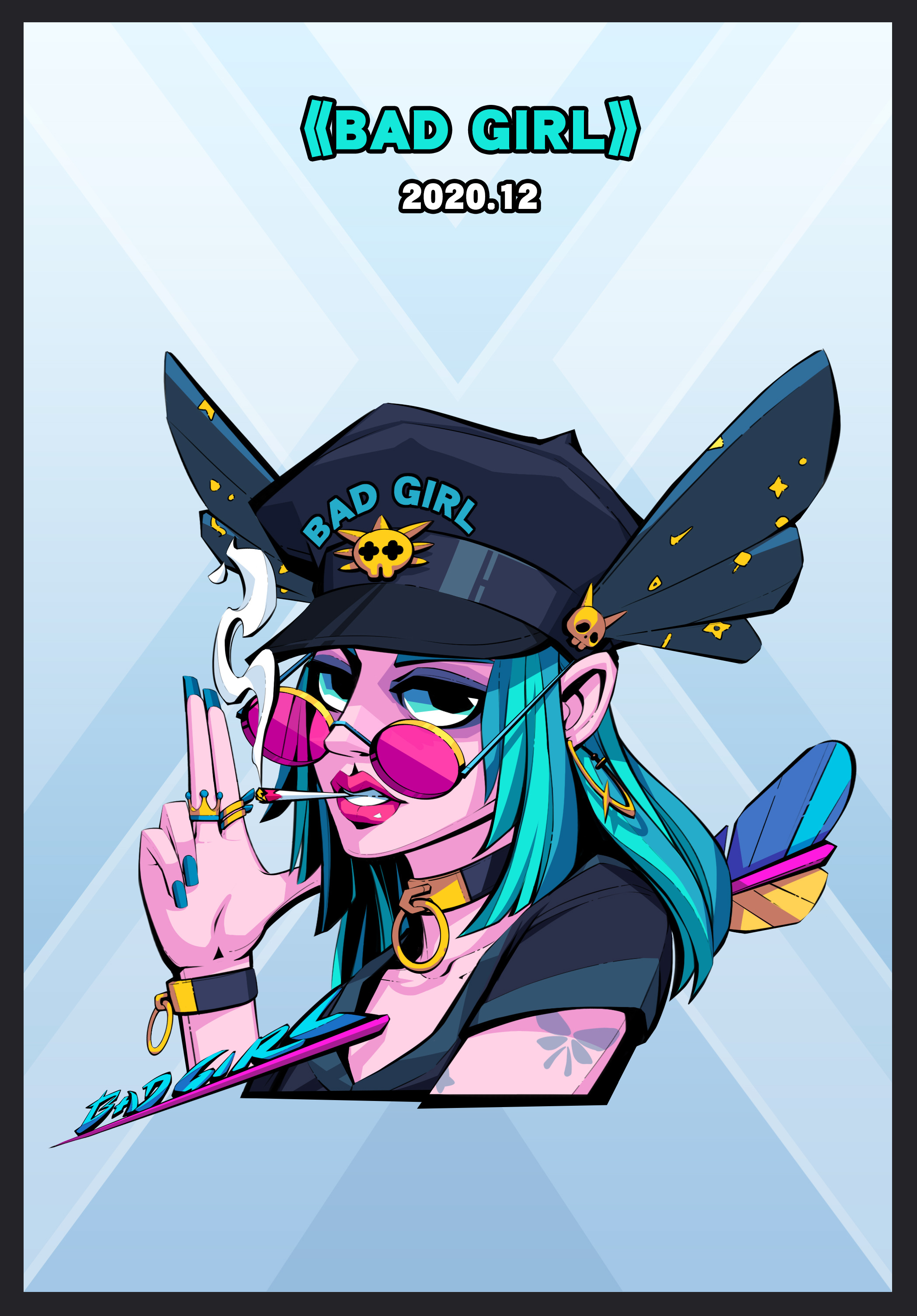 新一组t恤插图《bad girl》!