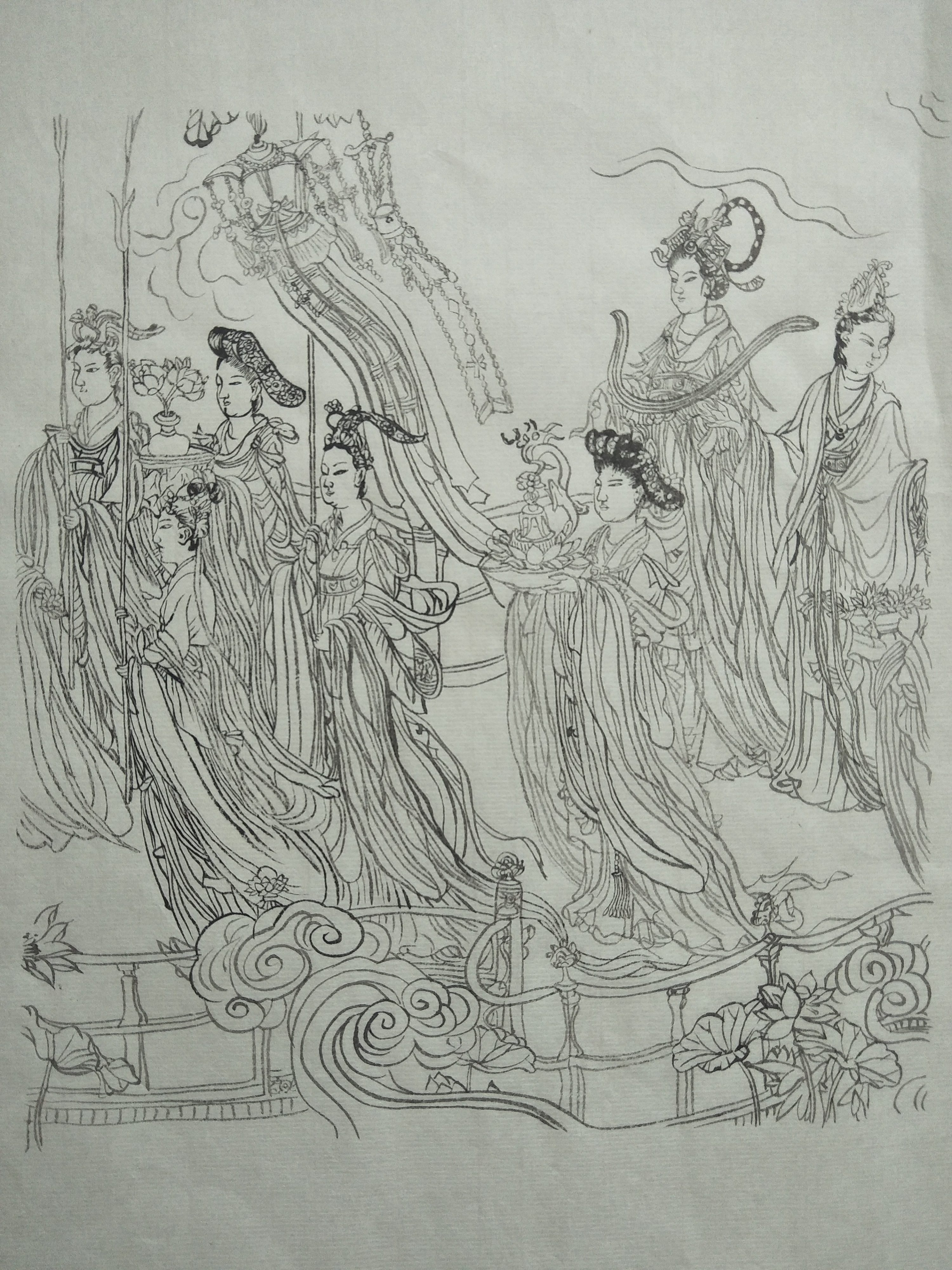 八十七神仙图临摹