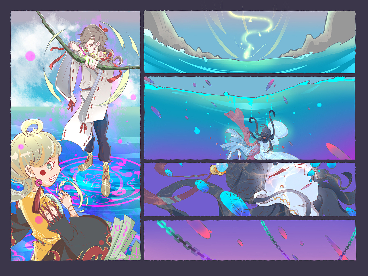 山海少女-前情漫画（图ZMTEzMzgzNDAw） - 概念设定 - 站酷设计师西法酱原创素材 - 站酷ZCOOL