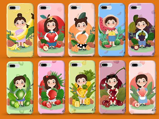 水果女孩--包裝插畫（個人主頁-ZMzk2NDY4NzI=） - 商業(yè)插畫 - 站酷設(shè)計師我是希瑞S原創(chuàng)素材 - 站酷ZCOOL