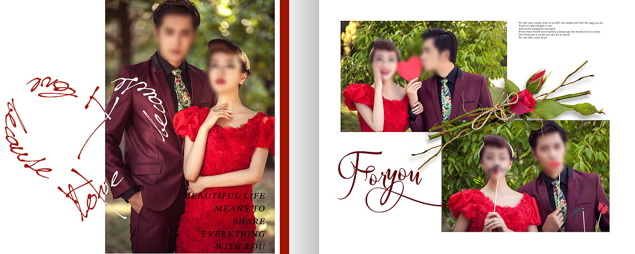 相册 婚纱照相册 婚纱照模板 相册模板 摄影模板 户外婚纱摄影 新郎新娘 个性相册模板 个人写真（图ZMzkwMTUwMjA=） - 书籍/画册 - 站酷设计师五月米米原创素材 - 站酷ZCOOL