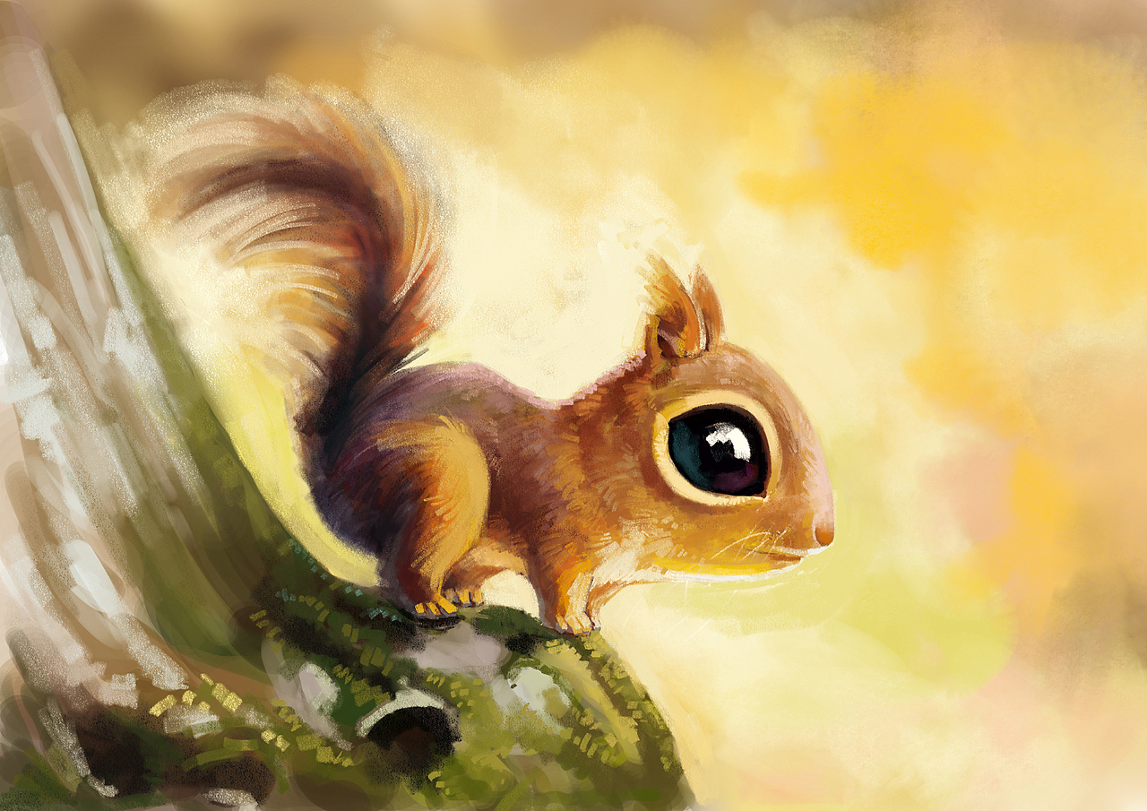 松鼠|插画|儿童插画|小串_原创作品-站酷zcool