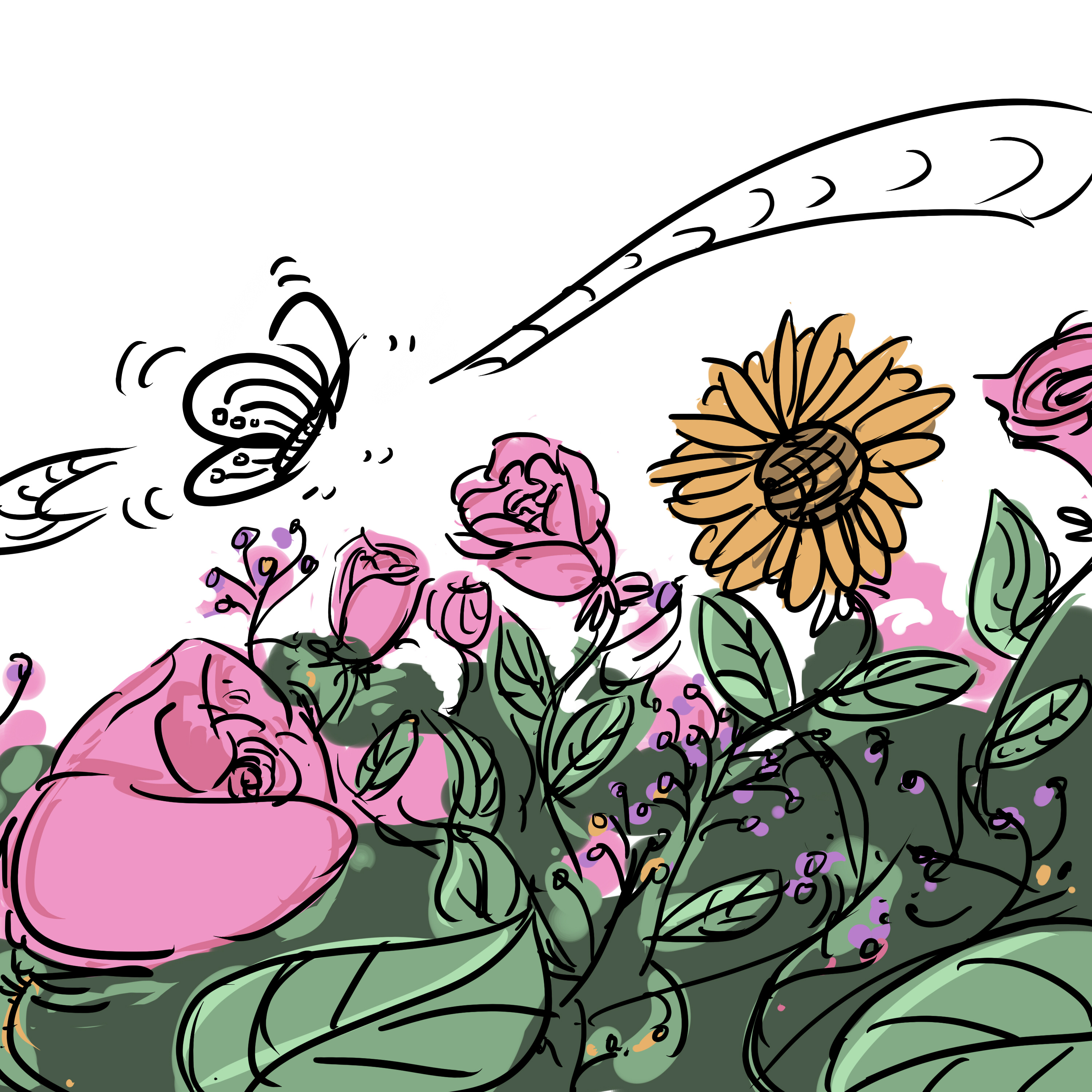 蝴蝶飞啊~|插画|插画习作|atpang - 原创作品 - 站酷 (zcool)