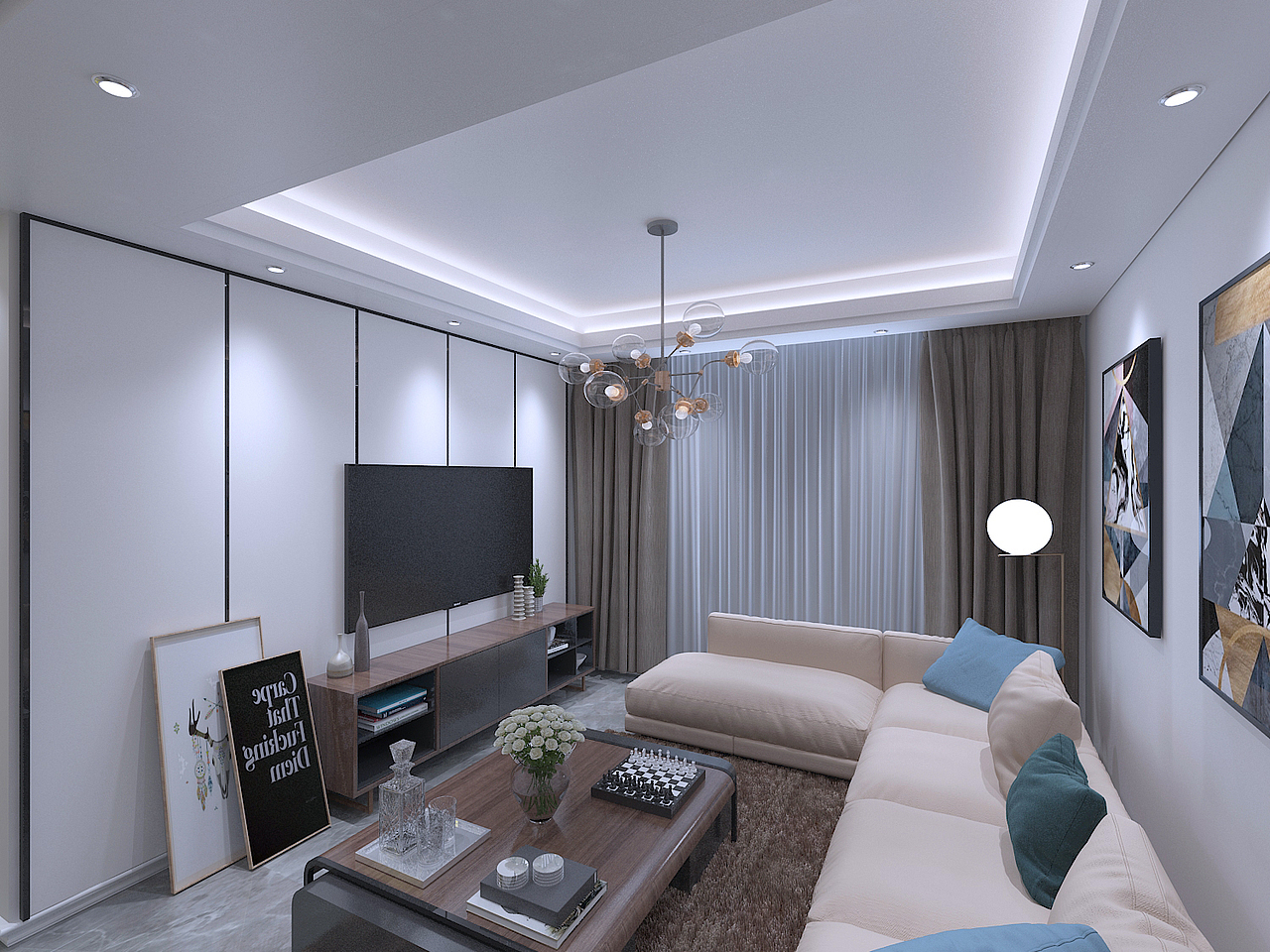 简约风格室内设计效果图