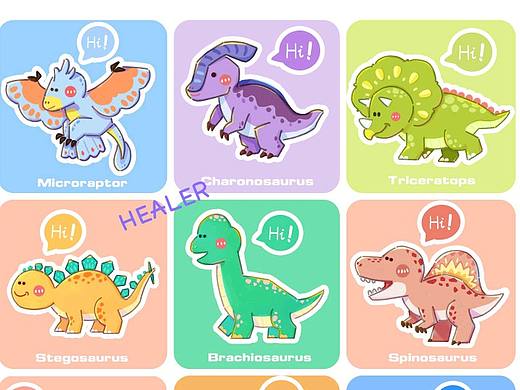 儿童插画 |欢迎来到侏罗纪时代（个人主页-ZNjUxMzMyNjA=） - 儿童插画 - 站酷设计师苹果喵Healer原创素材 - 站酷ZCOOL