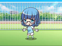 卡通角色球场训练记录