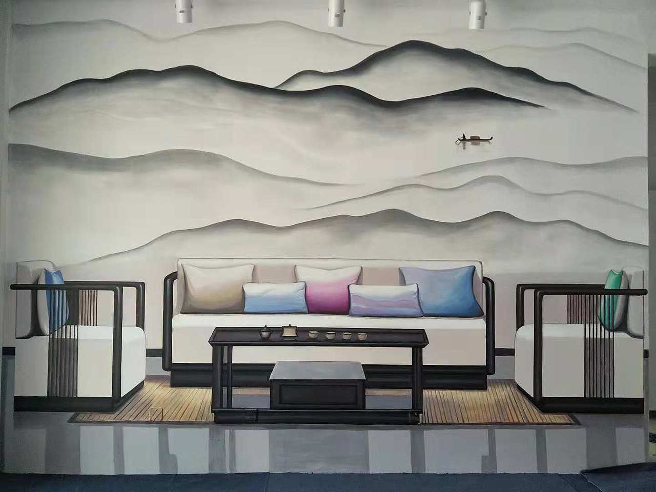 东营市——东营区别墅样板房壁画（图ZMTM3OTMyMTEy） - 新锐潮流插画 - 站酷设计师波普文化传媒原创素材 - 站酷ZCOOL