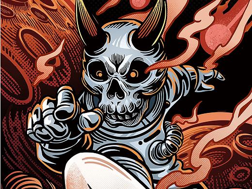 ALOHA冲浪滑板｜板面插画绘制