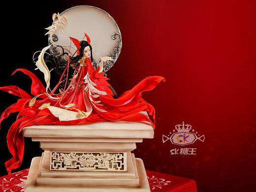 可以吃的手办 | 古风翻糖人偶蛋糕作品，惊艳的红