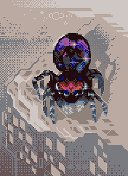 蜘蛛|插画|像素画|可见明亡_原创作品-站酷zcool