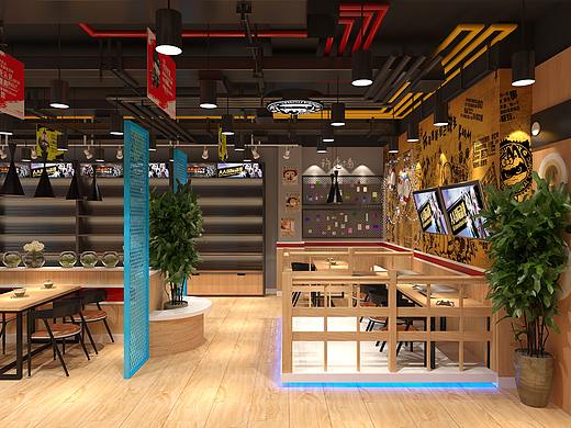 动漫主题休闲馆3D效果图，动漫店，动漫主题店