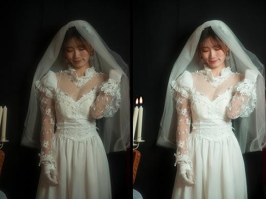 调婚纱烛光氛围塑造