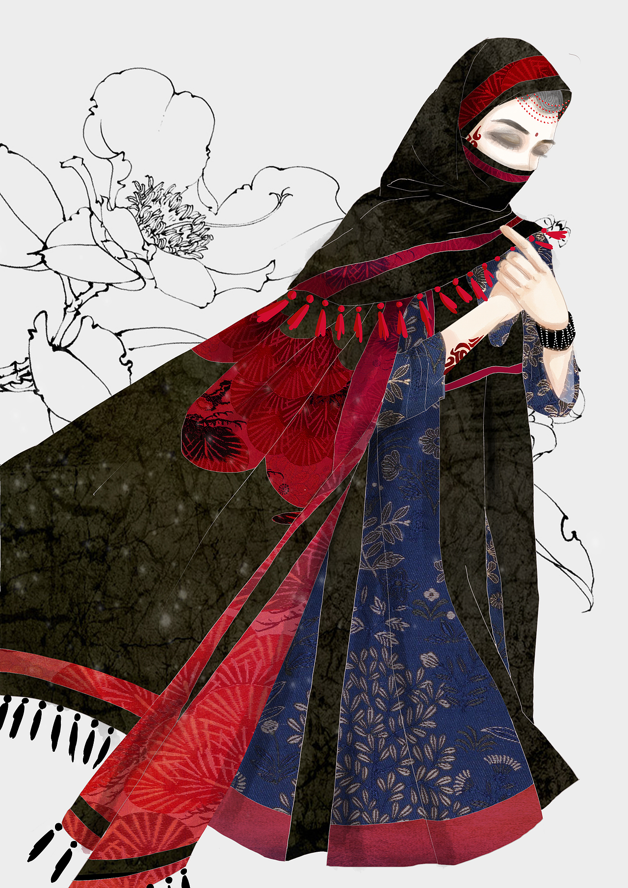 异域苗疆（图ZNDM2OTA2NTY=） - 艺术插画 - 站酷设计师寒十七原创素材 - 站酷ZCOOL