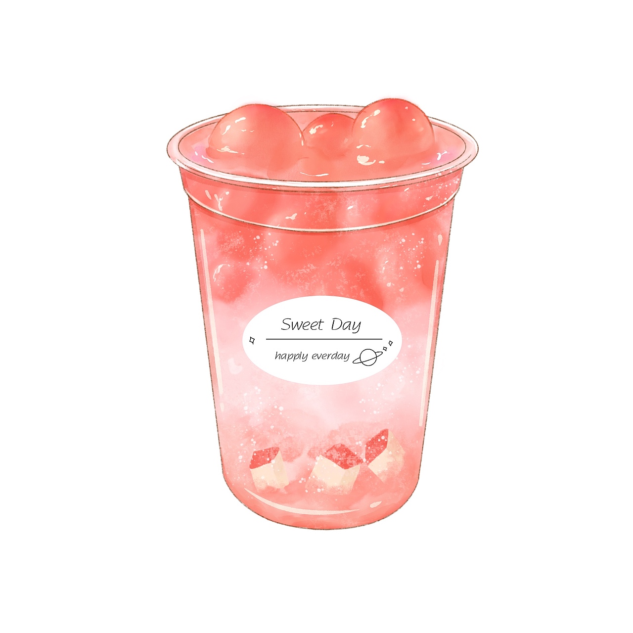 饮品插画（图ZMjc0NTU3MjA0） - 商业插画 - 站酷设计师J_BoBo原创素材 - 站酷ZCOOL