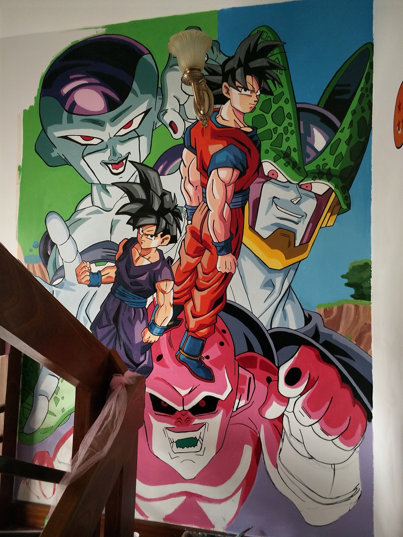 轰趴馆手绘墙-七龙珠主题