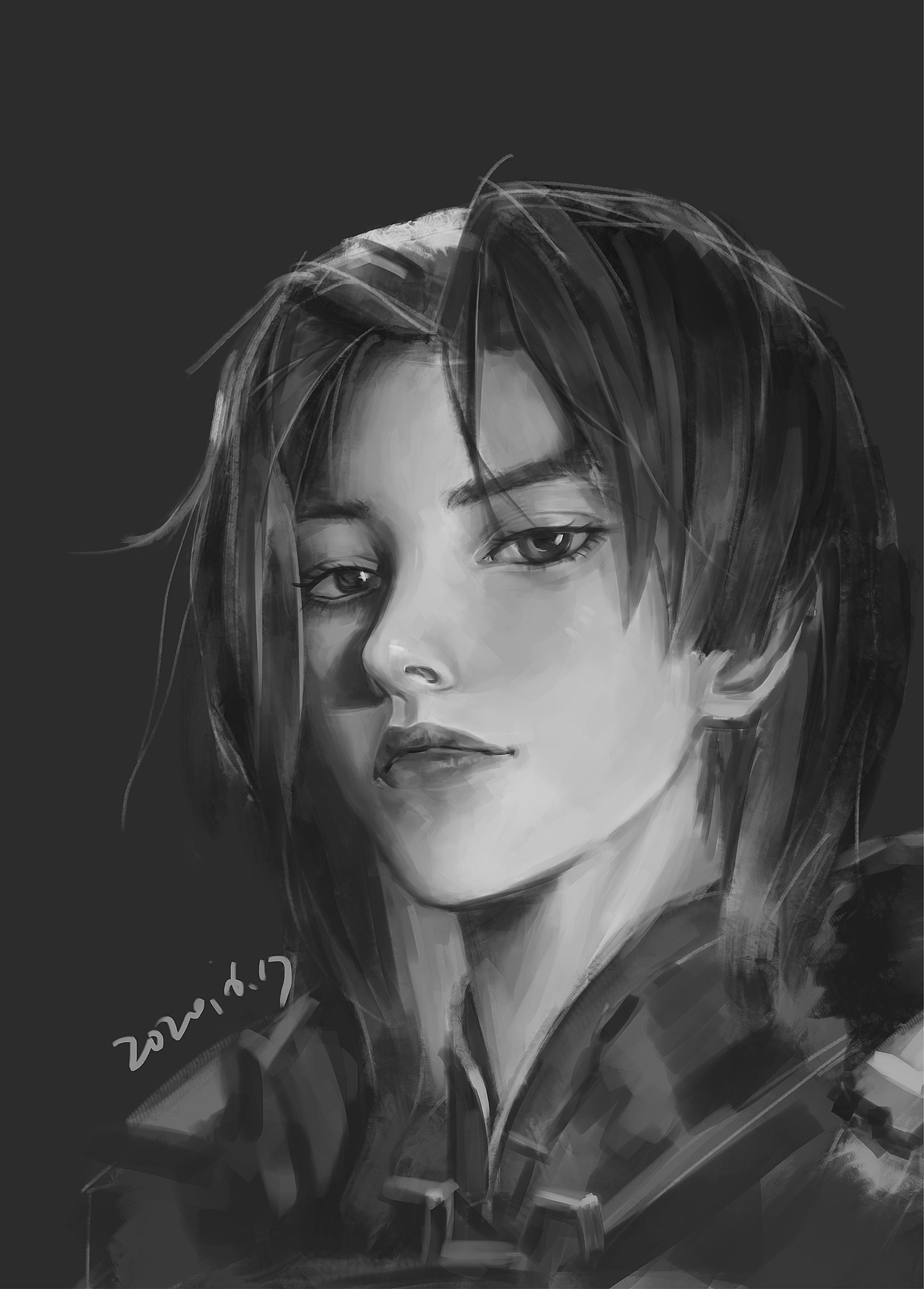 6月黑白头像临摹练习