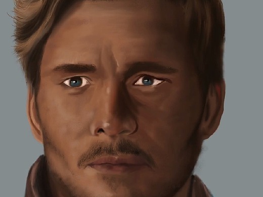 银河护卫队星爵手绘写实头像