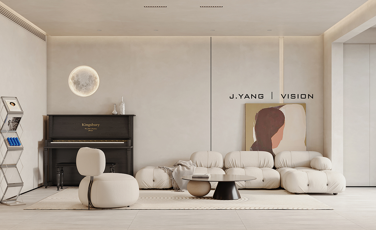 现代简约奶油色家装《诧寂风》（图ZMjgzMDIzNzcy） - 家装设计 - 站酷设计师静静表现原创素材 - 站酷ZCOOL