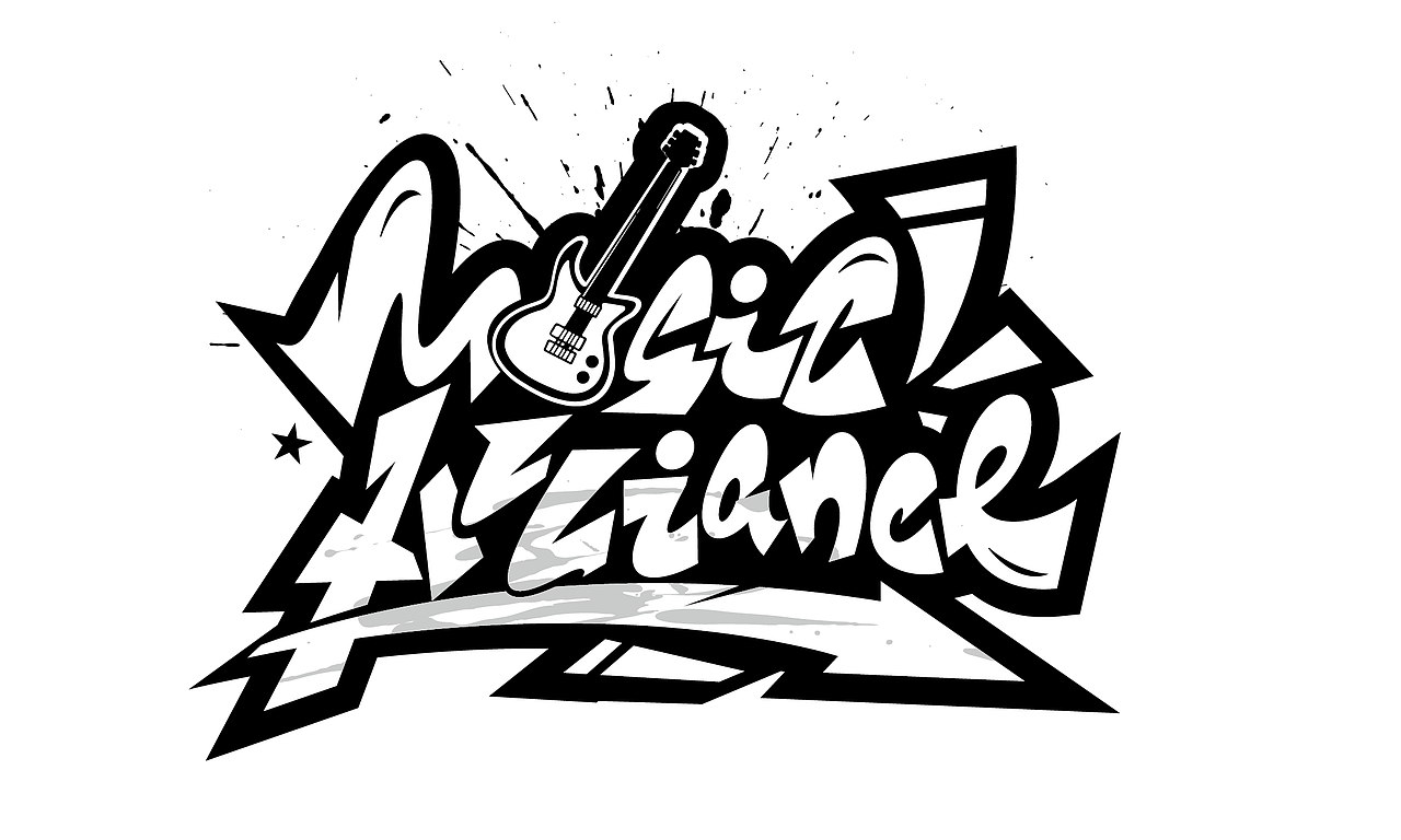 一组英文涂鸦字体设计