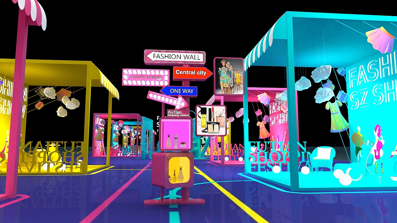 福田购物节商场展位设计