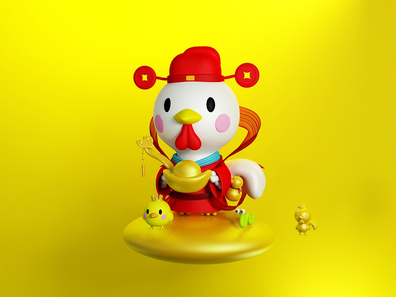 鸡年大吉吧！恭喜发财！福寿安康~！贺图（图ZNjk1NDU1OTI=） - 其他三维 - 站酷设计师金钛锆原创素材 - 站酷ZCOOL