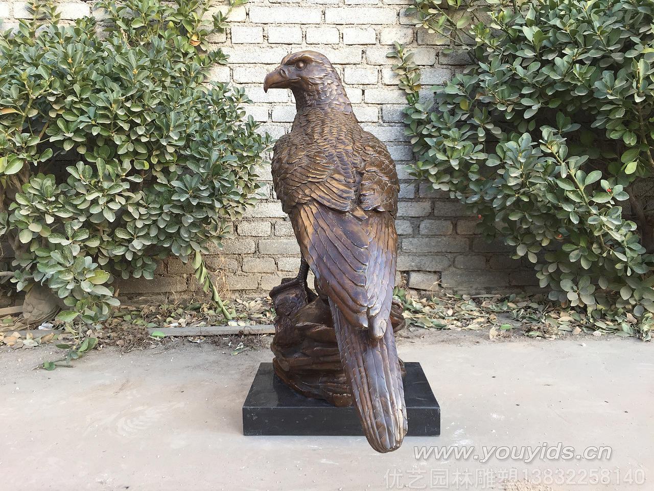 铜老鹰摆件黄铜铸造铜鹰雕塑