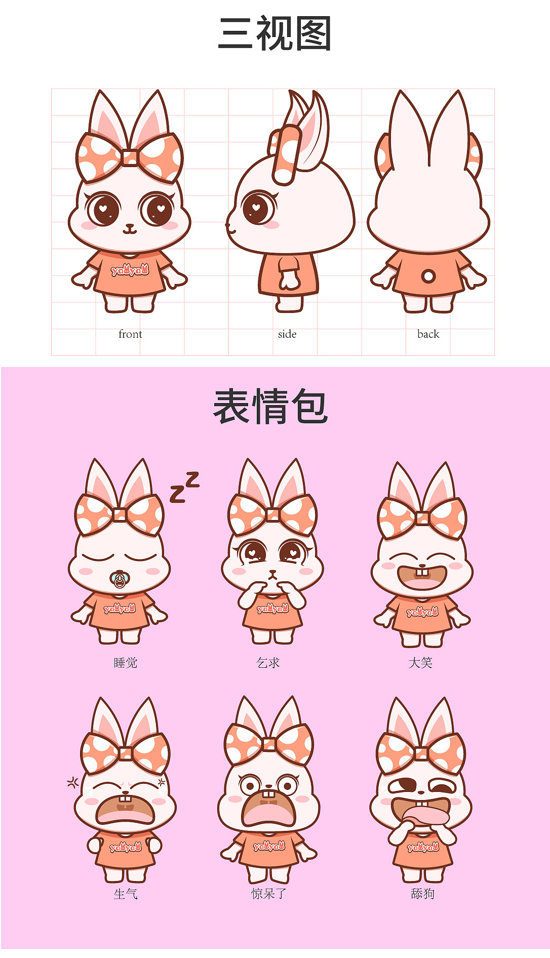 萌宠兔子ip形象吉祥物盲盒