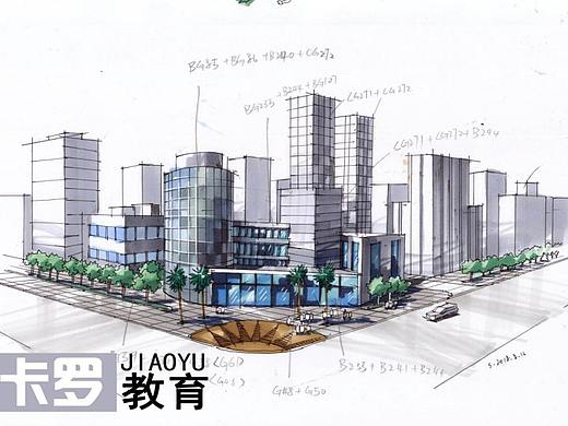 【卡罗网课学院】SKB建筑景观快题_卡罗手绘培训品牌