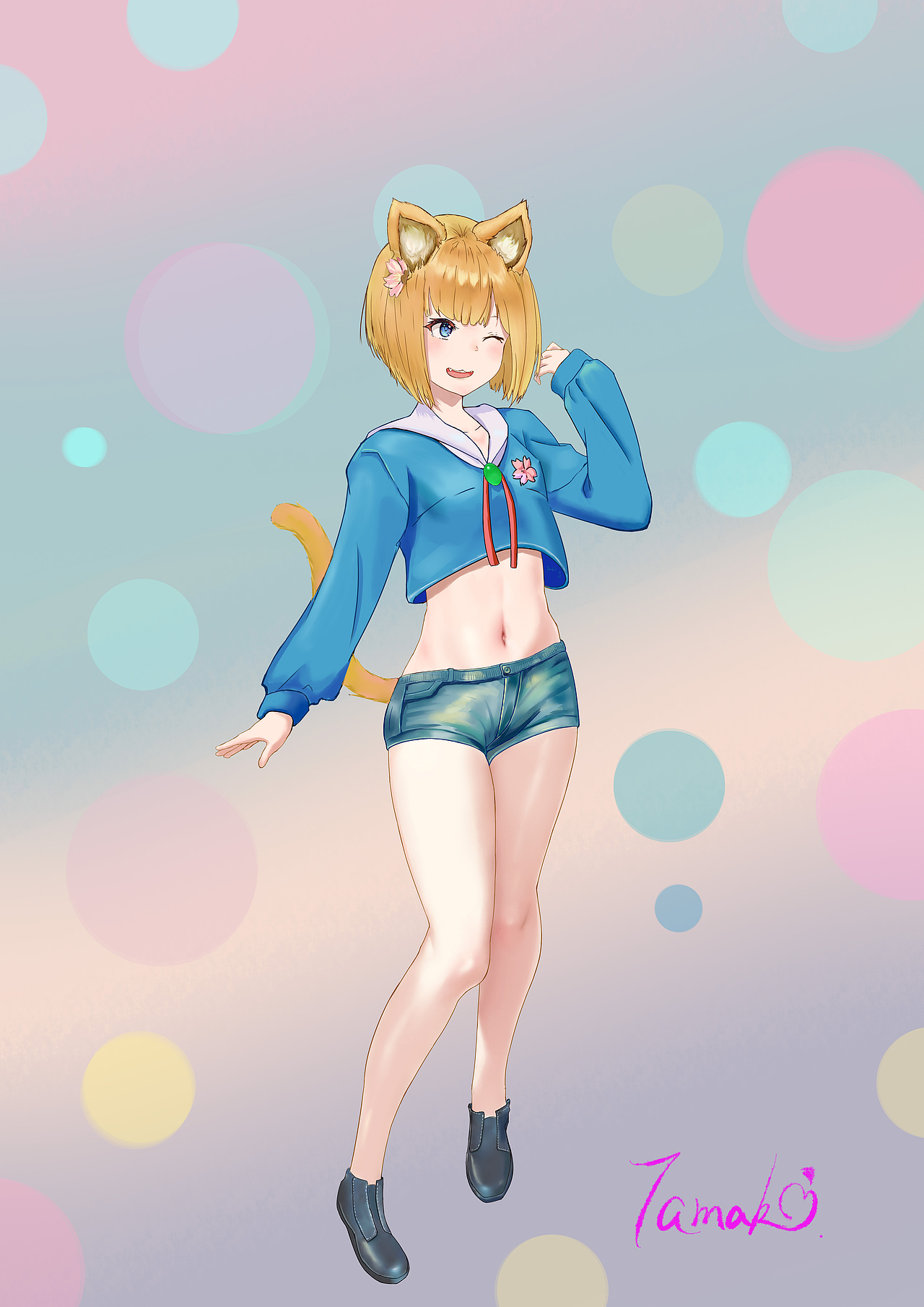 猫耳少女（图ZMjQ1ODcyMzI4） - 创作习作 - 站酷设计师青环Tamaki原创素材 - 站酷ZCOOL