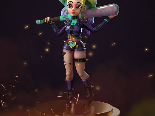 小丑女-欧美卡通PBR_01